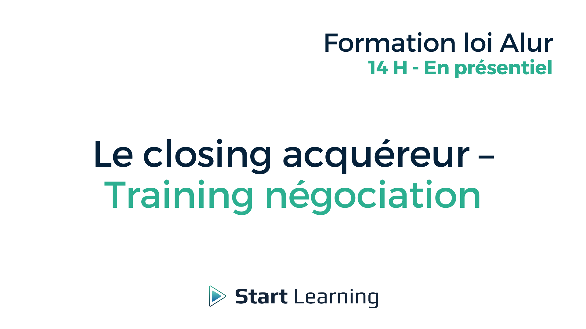 Formation loi Alur - Closing acquéreur - training négociation