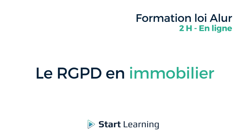 Le RGPD en immobilier - 2H - en ligne